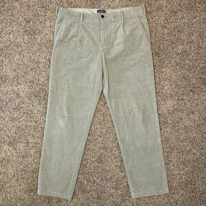 H&M Corduroy Pants Mens 38 (Fits 40x30) Sage Green Regular Fit